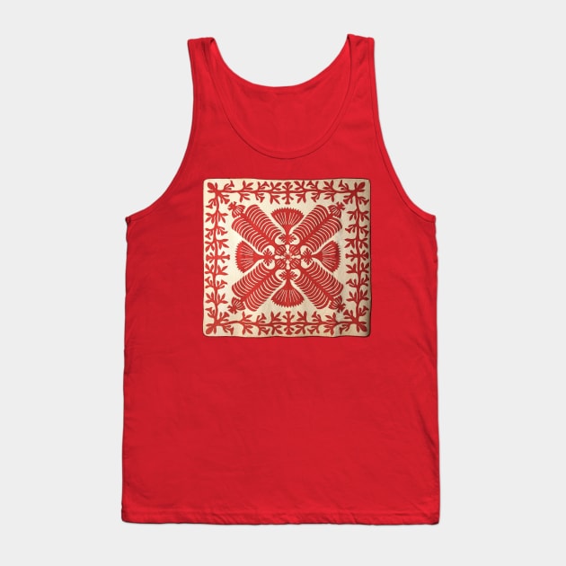 Queen Kapi'olani Fan Quilt Tank Top by HaleiwaNorthShoreSign